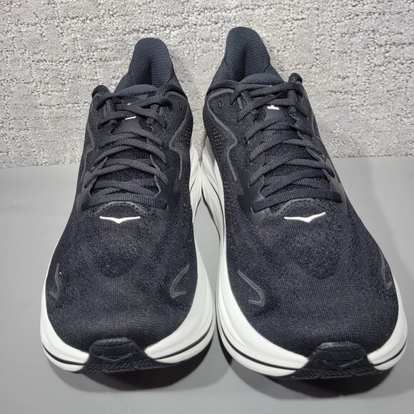 Hoka One One Clifton 10 Men's Size US 12D Black White Athletic Running Sneakers. - Picture 2 of 14